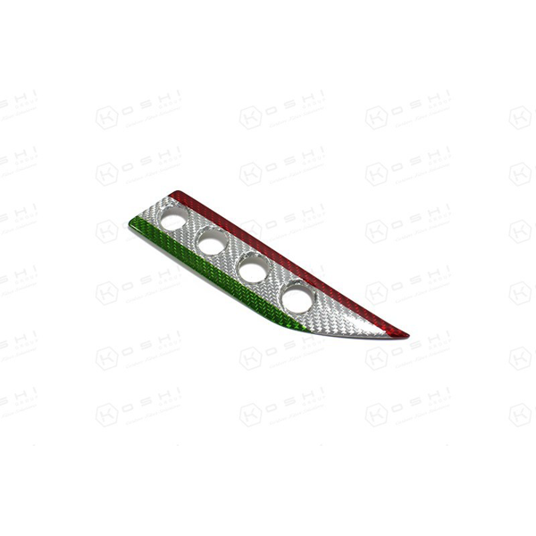 Maserati Granturismo Audio System Buttons Cover Italian Flag V2 - Carbon Fibre - Koshi Group Store