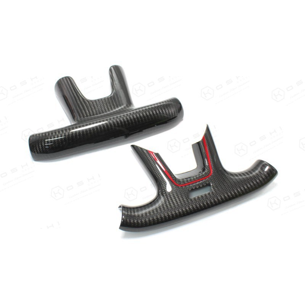 Audi RS3/RS4 Steering Wheel Lower Part (2017-2018) Red Stripe - Carbon Fibre - TMC Motorsport