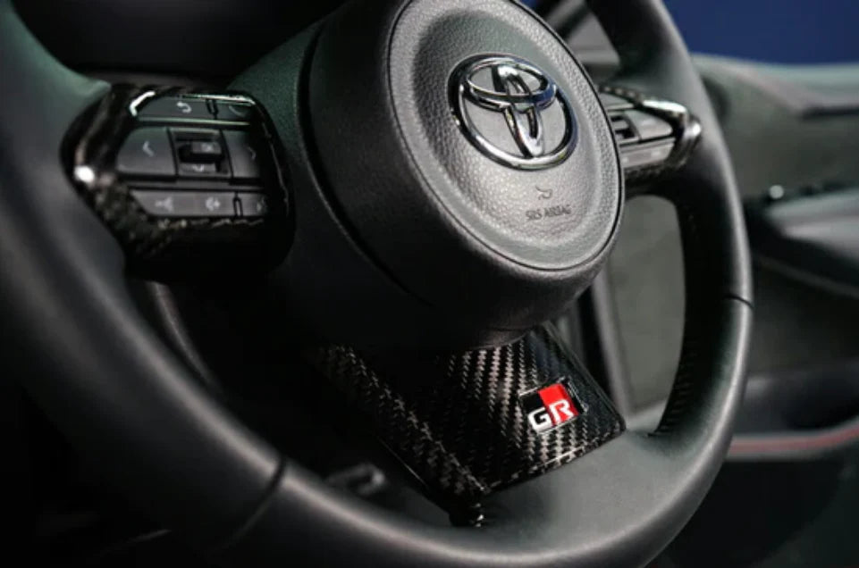 Toyota GR Yaris Axis Parts Steering Wheel Trim Cover - Carbon Fibre - TMC Motorsport