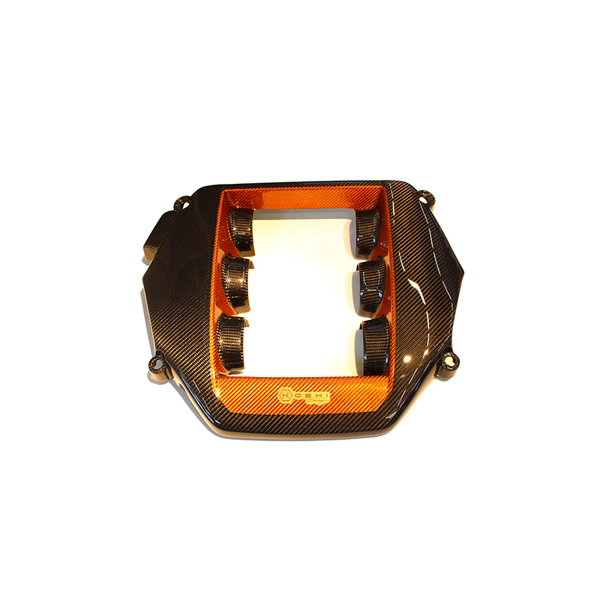 Orange Black COMBO Nissan GT-R Engine Cover - Carbon Fibre - Koshi Group Store