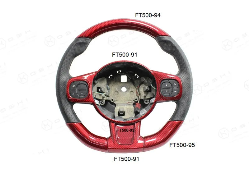 Abarth 595 Steering Wheel Trim - Carbon Fibre