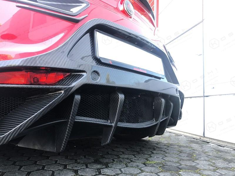 Alfa Romeo 4C Matte Rear Diffuser Flaps Deflector - Carbon Fibre - TMC Motorsport