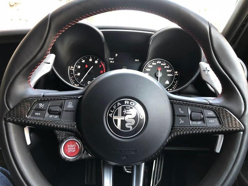 Alfa Romeo Giulia QV / Stelvio QV Steering Wheel Trim - Carbon Fibre - Koshi Group Store