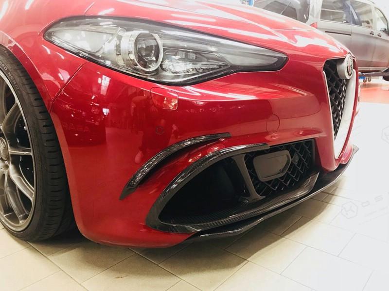 Alfa Romeo Giulia QV Aggressive Front Bumper Flaps - Carbon Fibre - Koshi Group Store