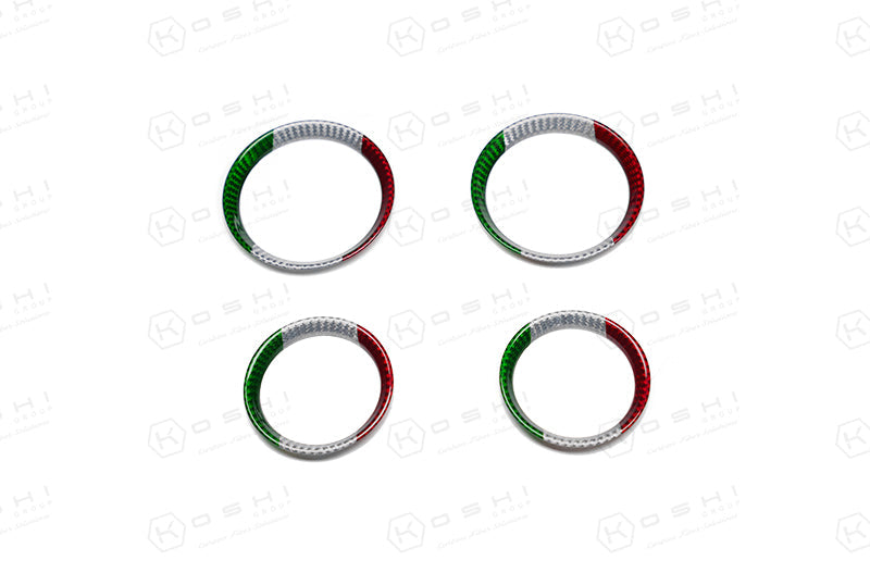 Alfa Romeo Giulia Air Vents Circles Cover - Carbon Fibre - Koshi Group Store