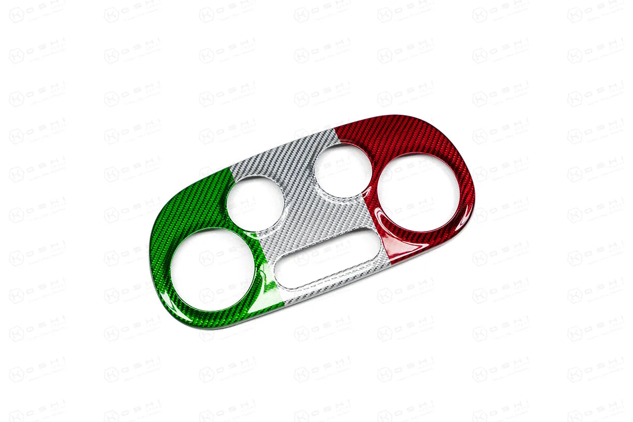 Abarth 595 2016> AC Climate Control Cover - Carbon Fibre