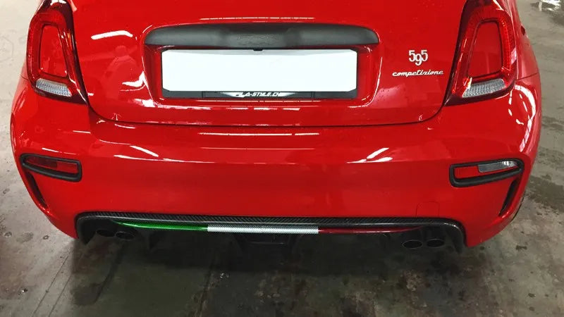 Abarth 595 2016> Heckdiffusor-Lippenabdeckung – Kohlefaser