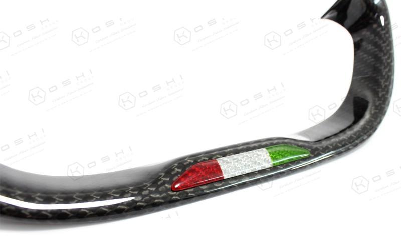 Alfa Romeo 4C Steering Wheel Italian Flag Badge - Carbon Fibre - Koshi Group Store