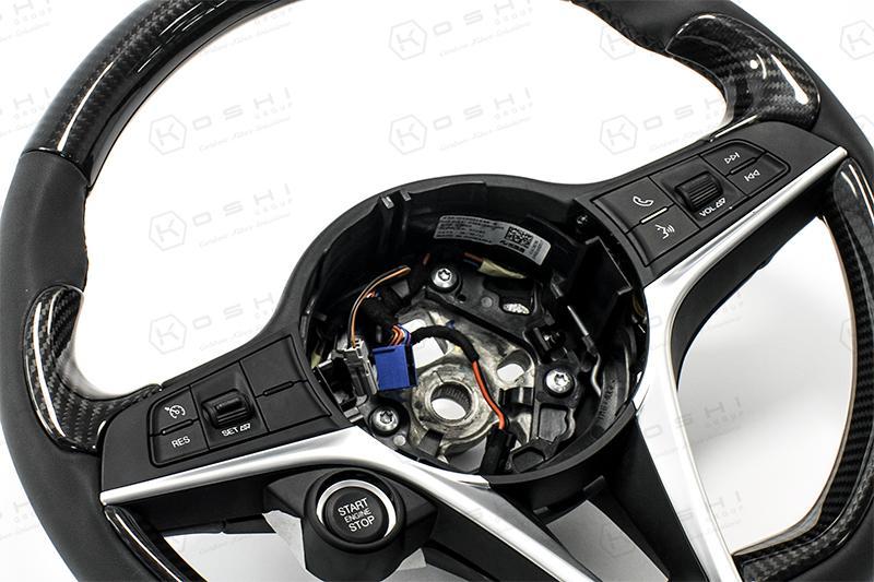 Alfa Romeo Giulia / Stelvio Steering Wheel Thumb Grips Cover - Carbon Fibre - Koshi Group Store