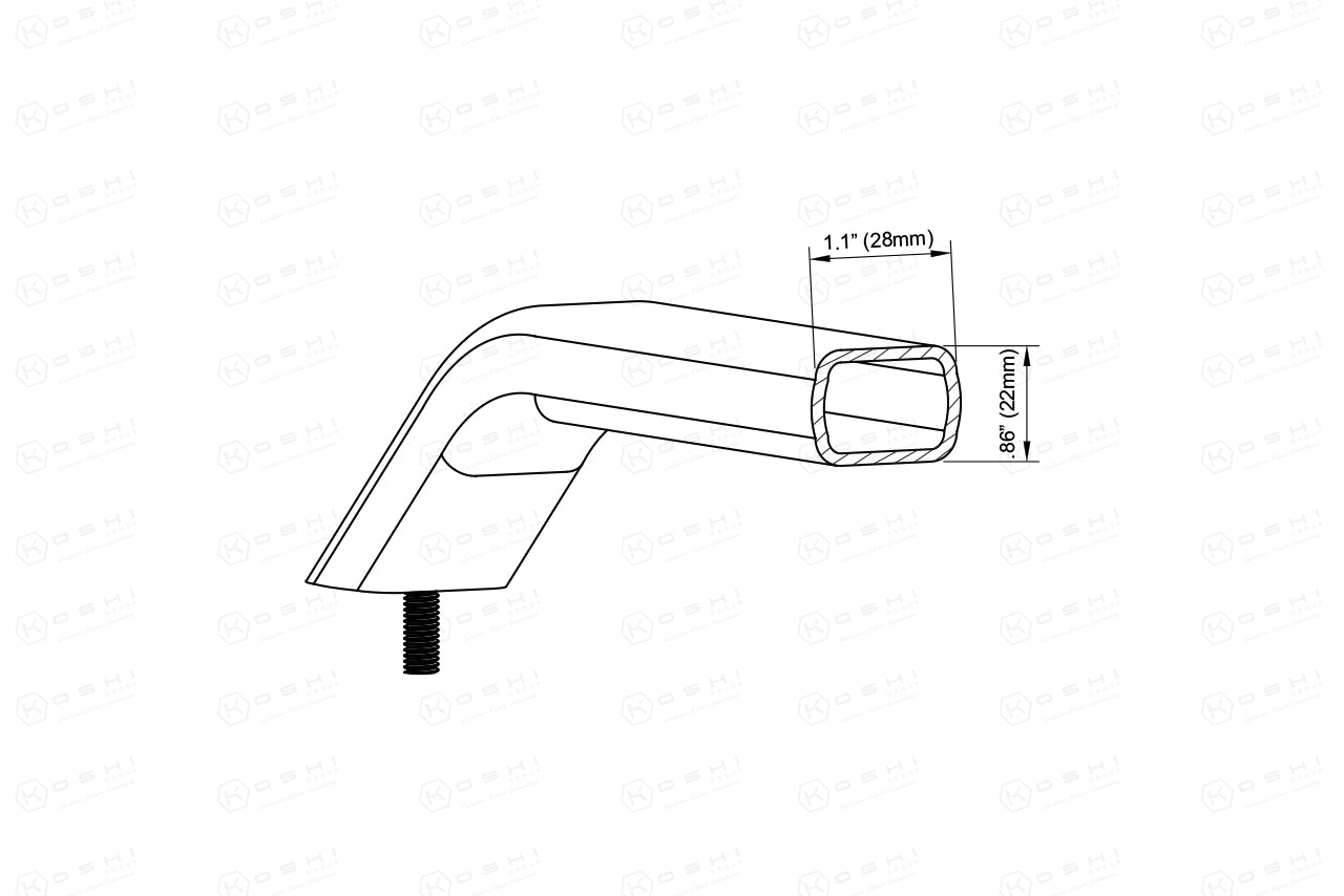 Carbon Fiber Handrail / Grab Handle - Carbon Fibre