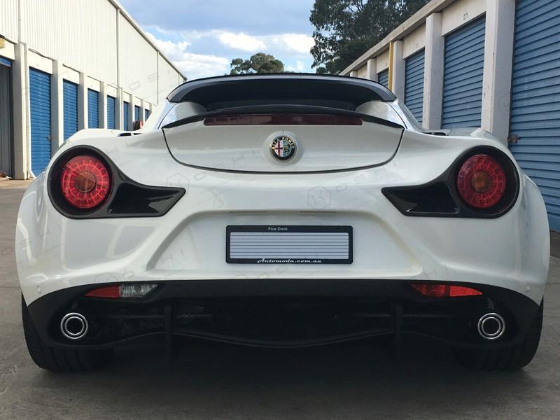 Alfa Romeo 4C Rear Frame Tail Light ,488 Ferrari Style - Carbon Fibre - TMC Motorsport