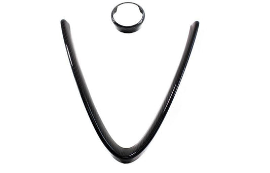 Alfa Romeo Giulia Front V Shield Emblem Grille Frame - Carbon Fibre - Koshi Group Store