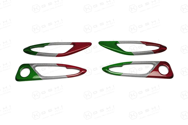 Marco de las manijas de las puertas interiores del Alfa Romeo Giulia - Fibra de carbono