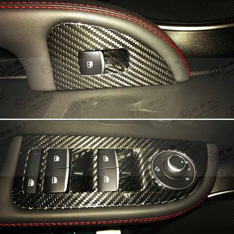 Alfa Romeo Giulia Window Switch Control Cover - Carbon Fibre - TMC Motorsport