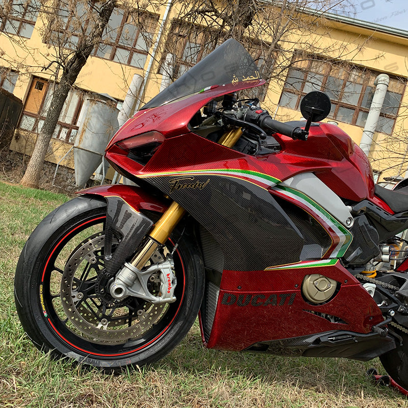Ducati Panigale V4 S side panels under the tank - Carbon Fibre