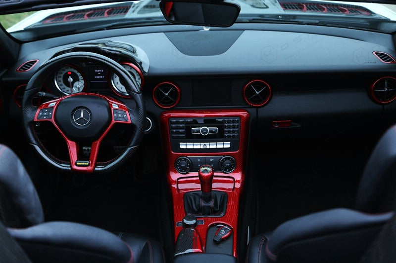 Mercedes Benz SLK R172 steering wheel trim - Carbon Fibre