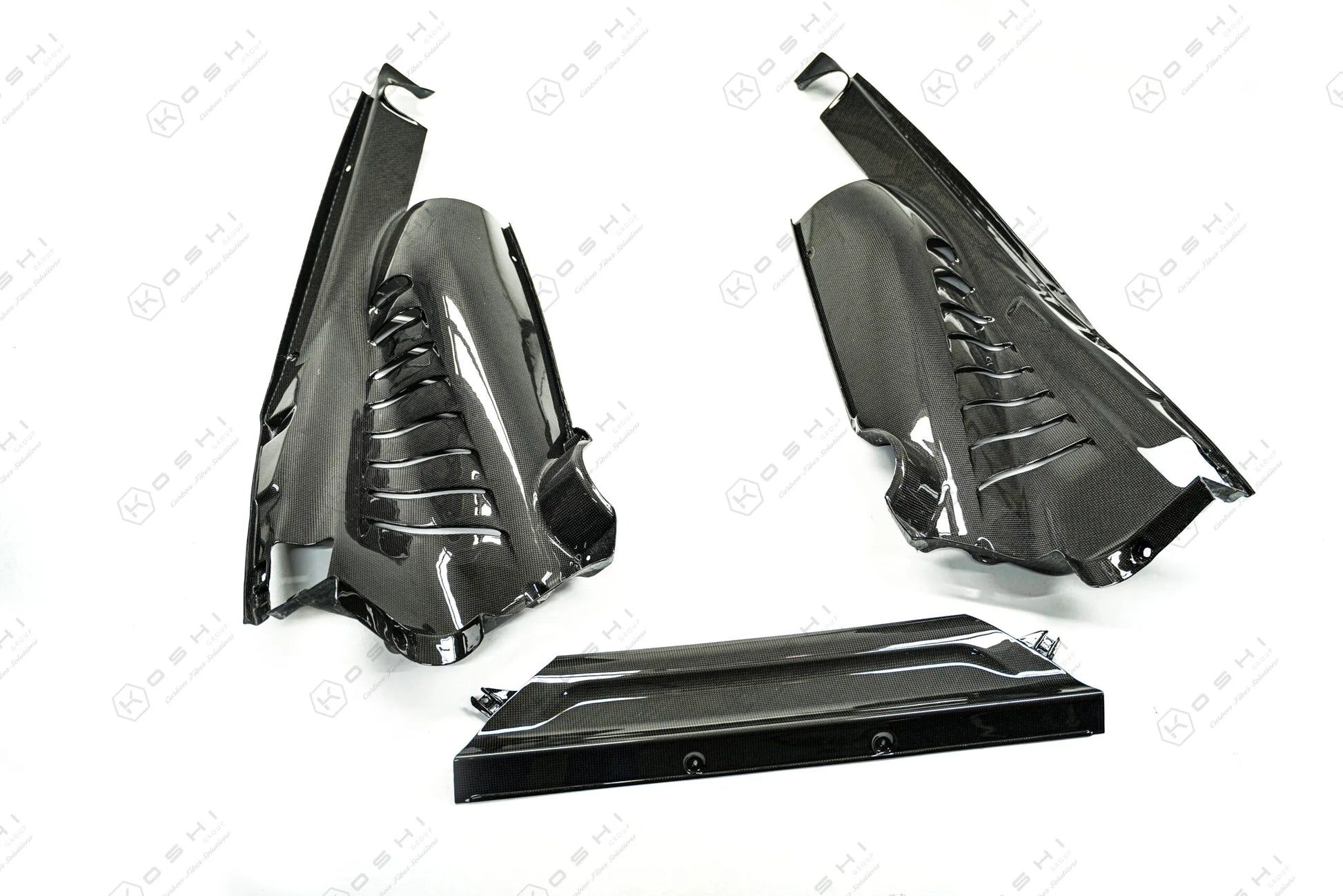 Ferrari F8 – Carbon Fiber Engine Covers Trim Set - Carbon Fibre - TMC Motorsport