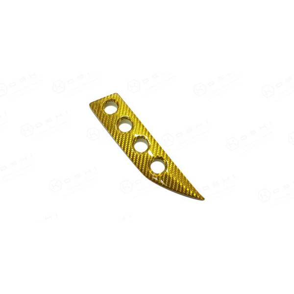 Maserati Granturismo Audio System Buttons Cover Yellow - Carbon Fibre - TMC Motorsport