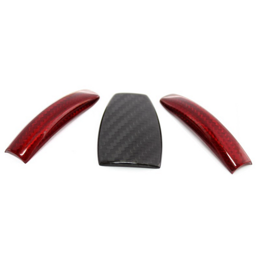 Mercedes Benz SLK R172 Key Cover Black-Red - Carbon Fibre - Koshi Group Store