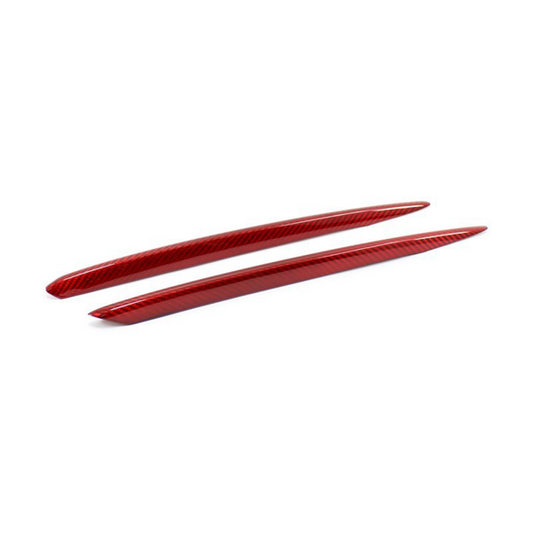 Mercedes Benz SLK R172 Lateral Grille Chrome Frame Red - Carbon Fibre - TMC Motorsport