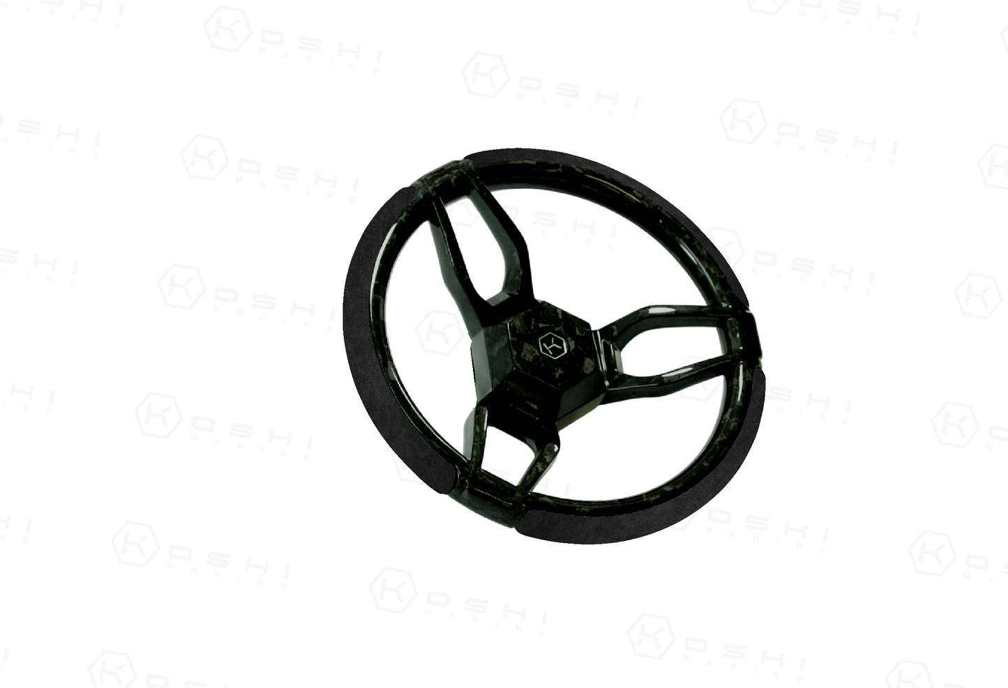 Carbon Fiber 3-Spoke Steering Wheel ROUND – KOSHI Design - Carbon Fibre