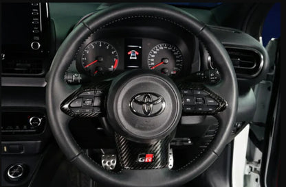 Toyota GR Yaris Axis Parts Steering Wheel Trim Cover - Carbon Fibre - TMC Motorsport