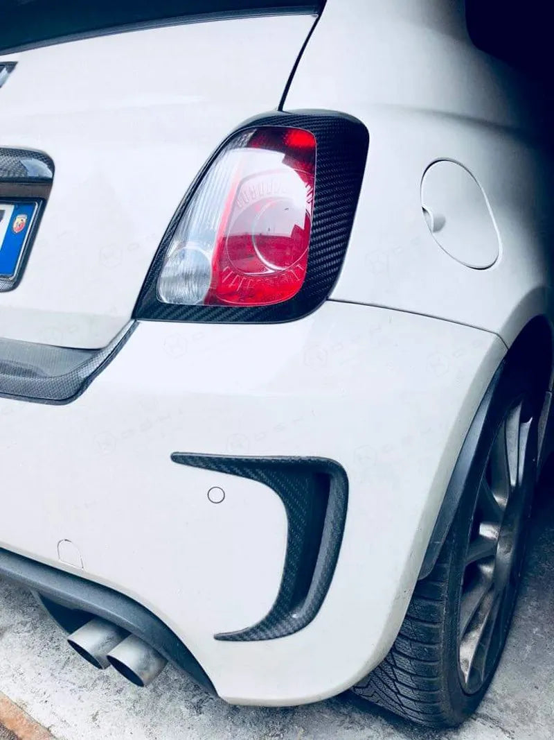 Abarth 500 Rear Light Cover - Carbon Fibre - TMC Motorsport
