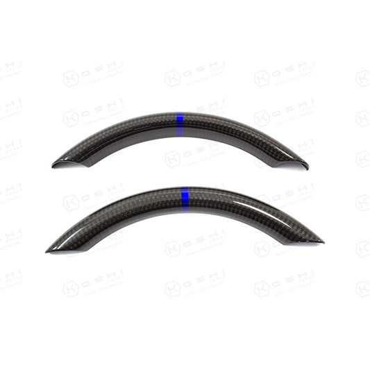 VW GOLF MK7 GTI/R Steering Wheel Upper Part Cover Blue Stripe - Carbon Fibre - Koshi Group Store