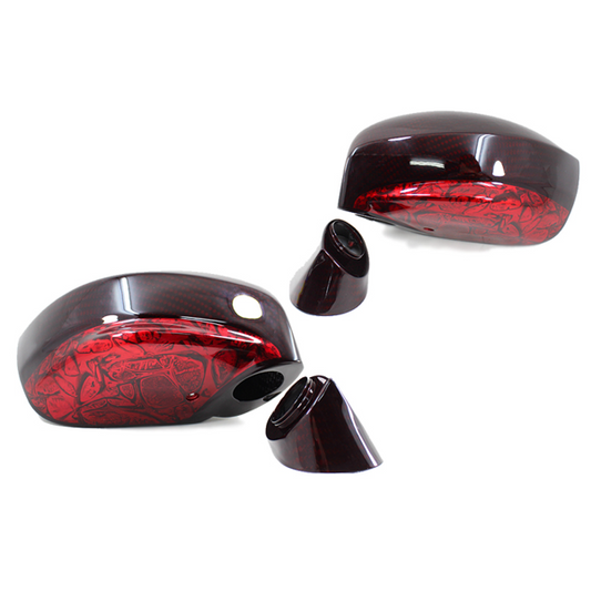 NISSAN GT-R Mirror Caps Red - Carbon Fibre - TMC Motorsport