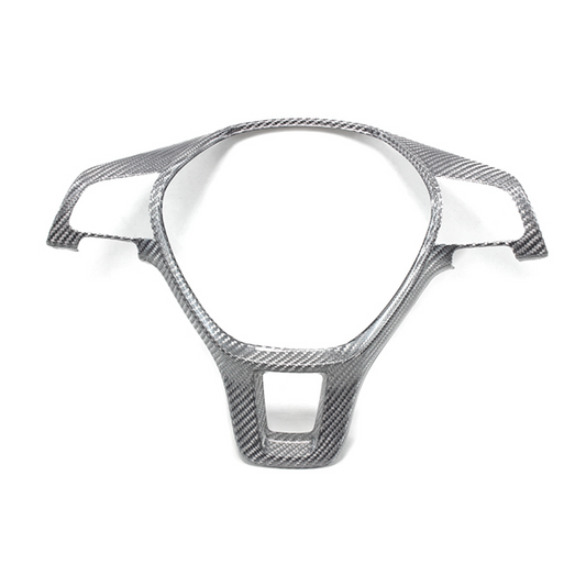 Golf MK7 Steering Wheel Cover White - Carbon Fibre