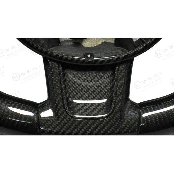 Abarth 595 2016> Frontal Decor Cover Steering Wheel - Carbon Fibre - Abarth Tuning