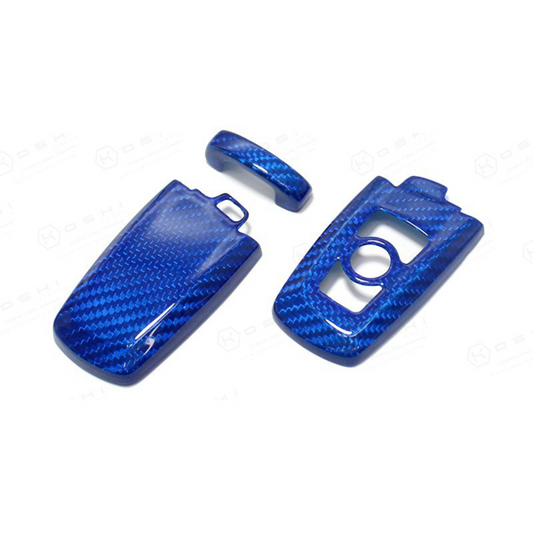 BMW M3/M4/M5 Key Cover Blue - Carbon Fibre - Koshi Group Store