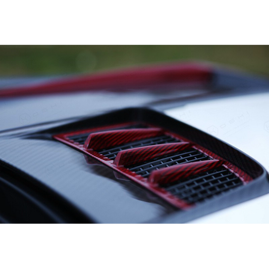 Mercedes Benz SLK R172 Air Extractor Hood Intake Cover Red - Carbon Fibre - Koshi Group Store