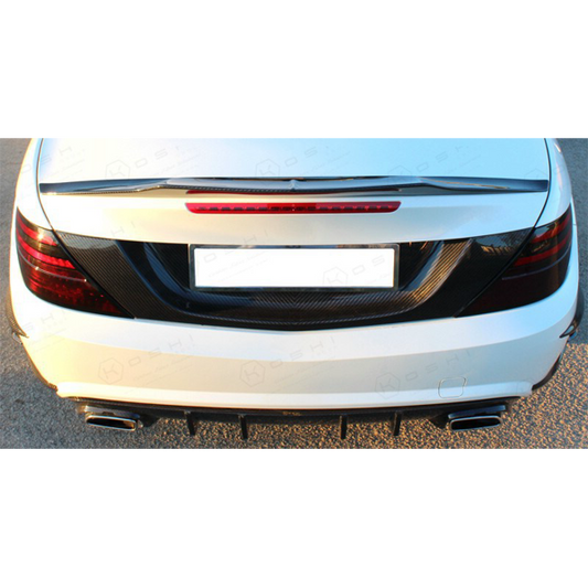 Mercedes Benz SLK R172 Central Back Trim Plate License - Carbon Fibre - TMC Motorsport