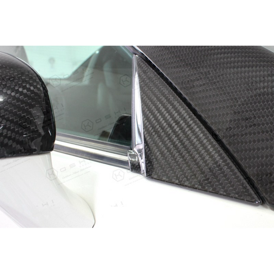 Mercedes Benz SLK R172 External Door Triangles Trim Cover - Carbon Fibre - TMC Motorsport