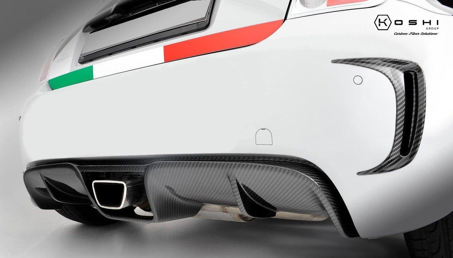 Abarth 500/595 Central Exhaust Diffuser - Carbon Fibre Koshi Group Store