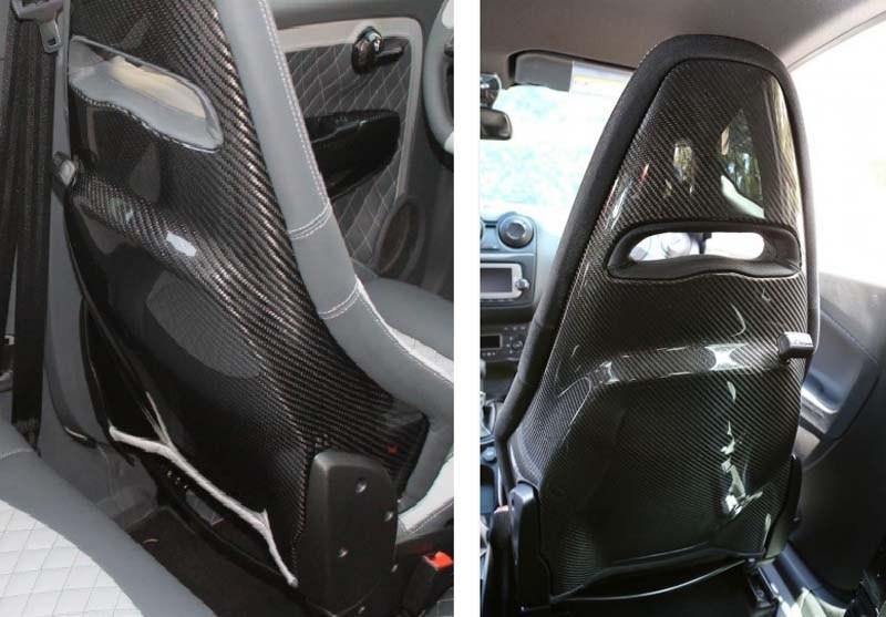 Abarth 500/595 Sabelt Seat Cover Shell - Carbon Fibre Koshi Group Store