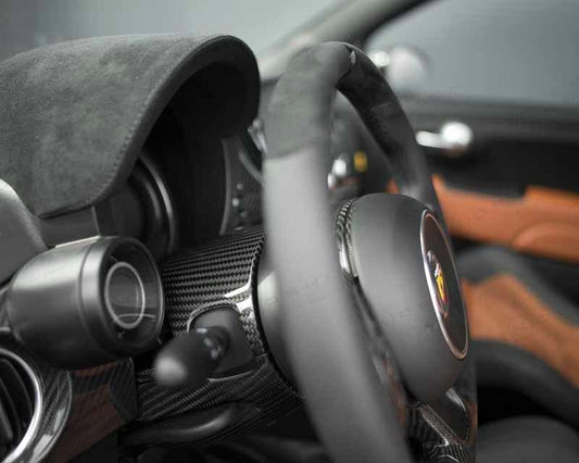Abarth 500/595 Steering Wheel Shroud - Carbon Fibre Koshi Group Store