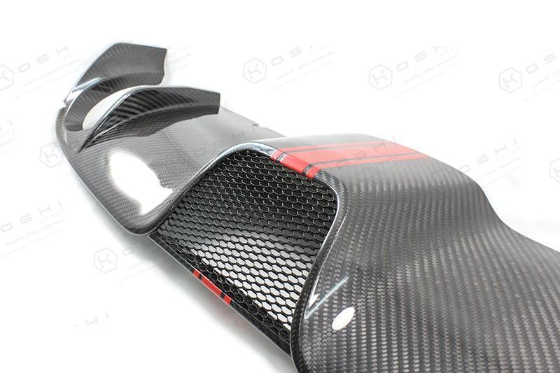 Abarth 500 Double Exhaust Diffuser - Carbon Fibre Koshi Group Store