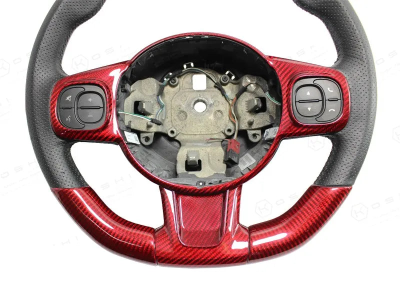 Abarth 595 Steering Wheel Trim - Carbon Fibre - TMC Motorsport