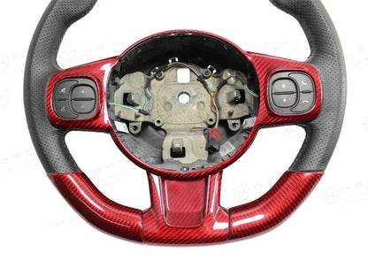 Abarth 595 Steering Wheel Trim - Carbon Fibre - TMC Motorsport