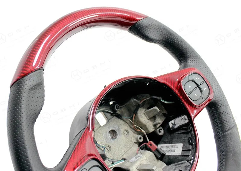 Abarth 595 2016> Upper Part Steering Wheel Cover - Carbon Fibre - TMC Motorsport