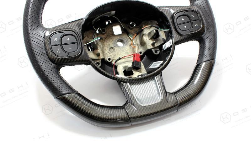 Abarth 595 Steering Wheel Sides Cover - Carbon Fibre Koshi Group Store
