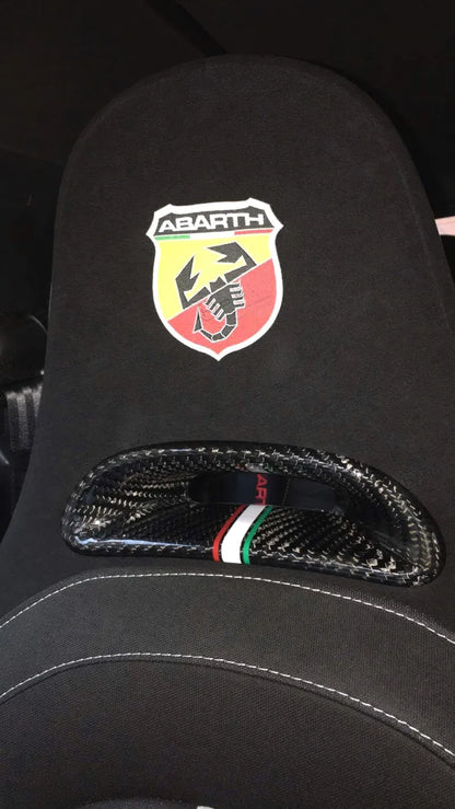 Abarth 500 / 595 / 695 Kopfstützeneinsatz - Kohlefaser