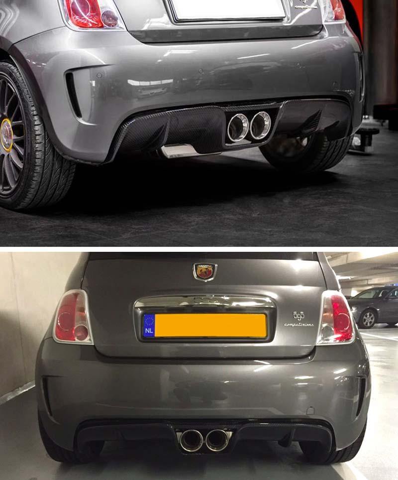 Abarth 500/595 Central Exhaust Diffuser - Carbon Fibre - Abarth Tuning