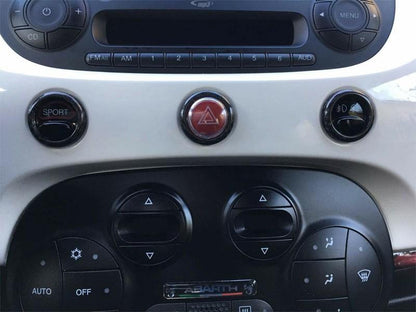 Abarth 500 / 595 / 695 Dashboard Buttons Trim - Carbon Fibre - Abarth Tuning