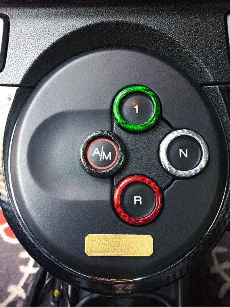 Abarth 500 / 595 / 695 Frame Caps Automatic Gear - Carbon Fibre - Abarth Tuning