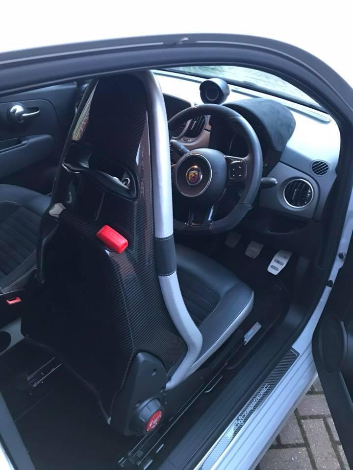 Abarth 500 / 595 / 695 Sabelt Seat Cover Shell - Carbon Fibre - Koshi Group Store