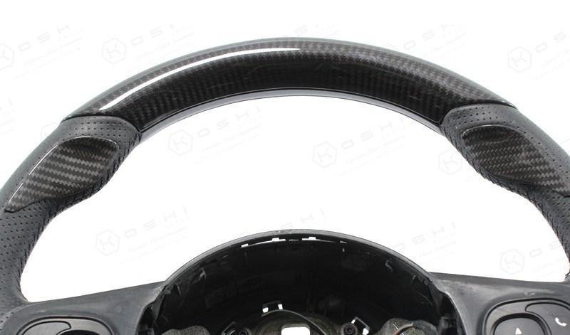 Abarth 595 Steering Wheel Thumb Grips Cover - Carbon Fibre - Abarth Tuning