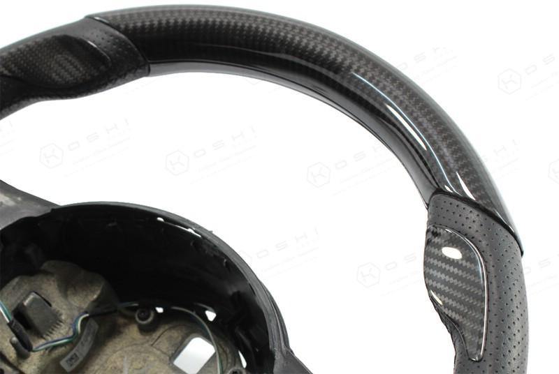Abarth 595 Steering Wheel Thumb Grips Cover - Carbon Fibre - Abarth Tuning
